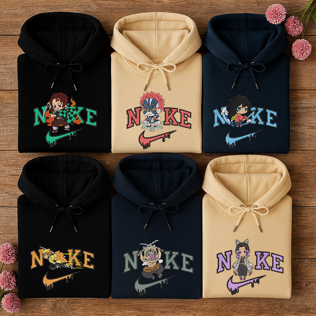 KNY Character Embroidered Hoodie