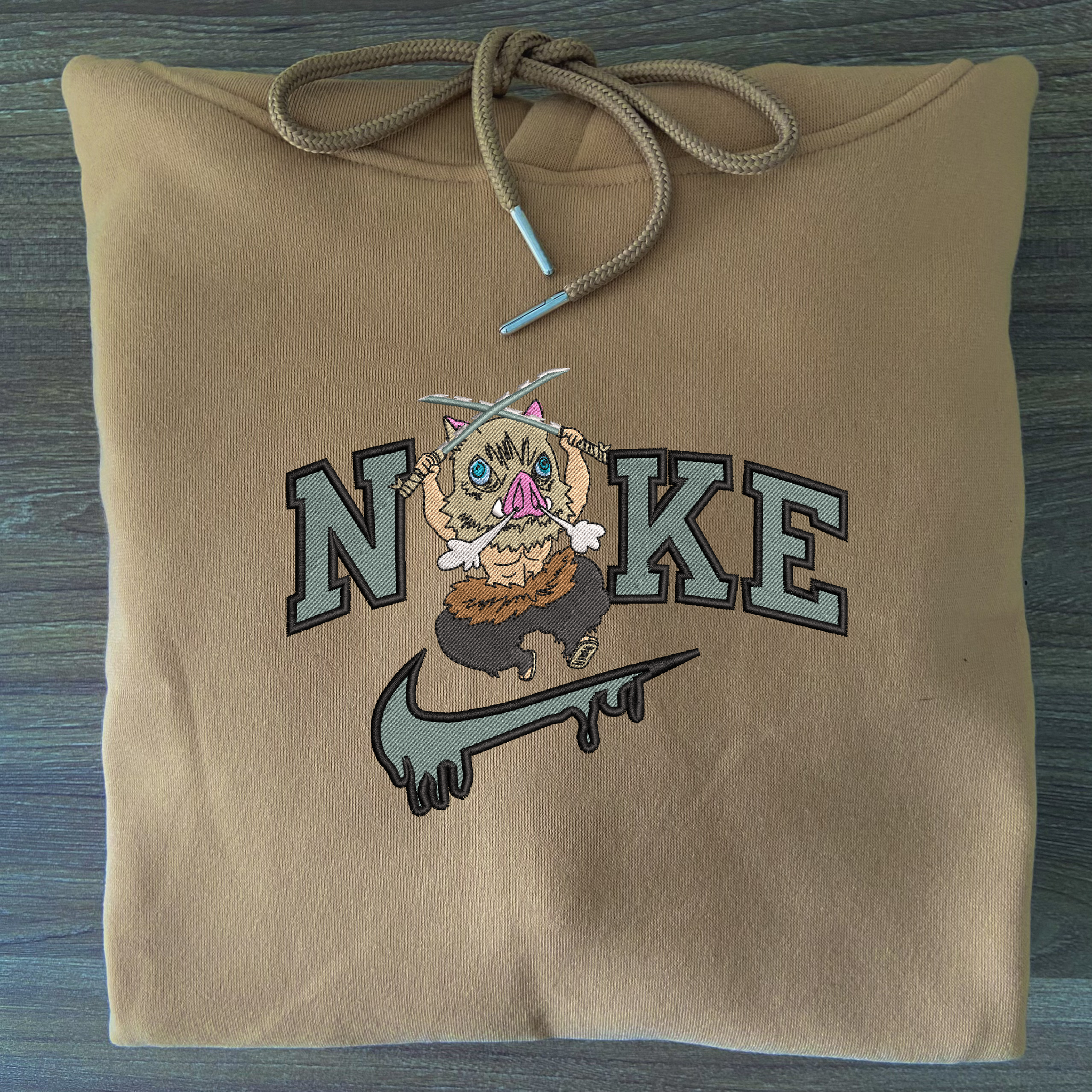 KNY Character Embroidered Hoodie
