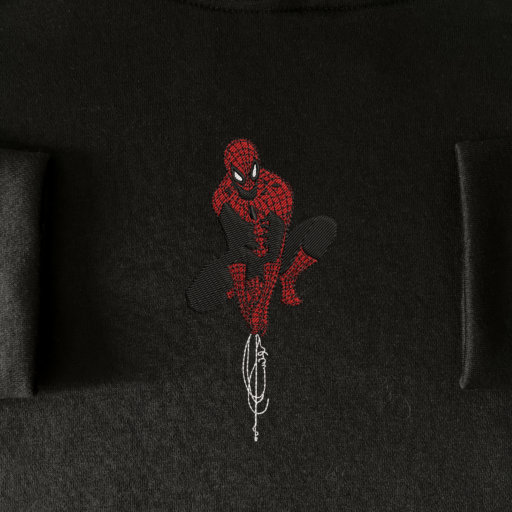 Simple Spider-Man Embroidered Hoodie