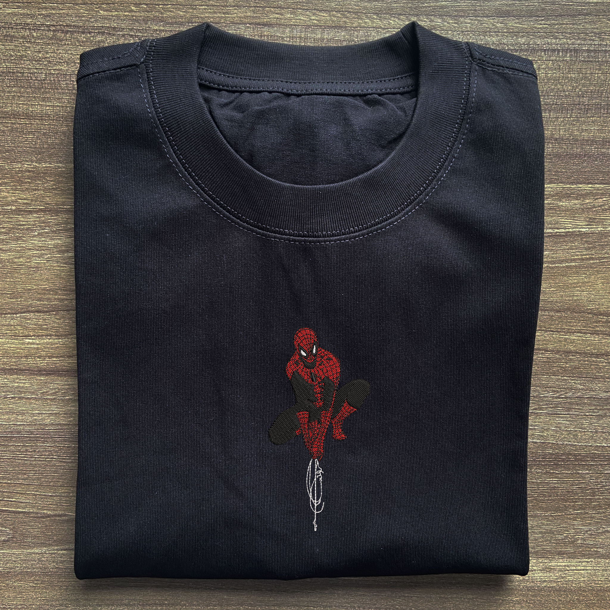 Simple Spider-Man Embroidered T-Shirt