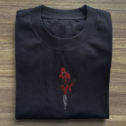Simple Spider-Man Embroidered T-Shirt