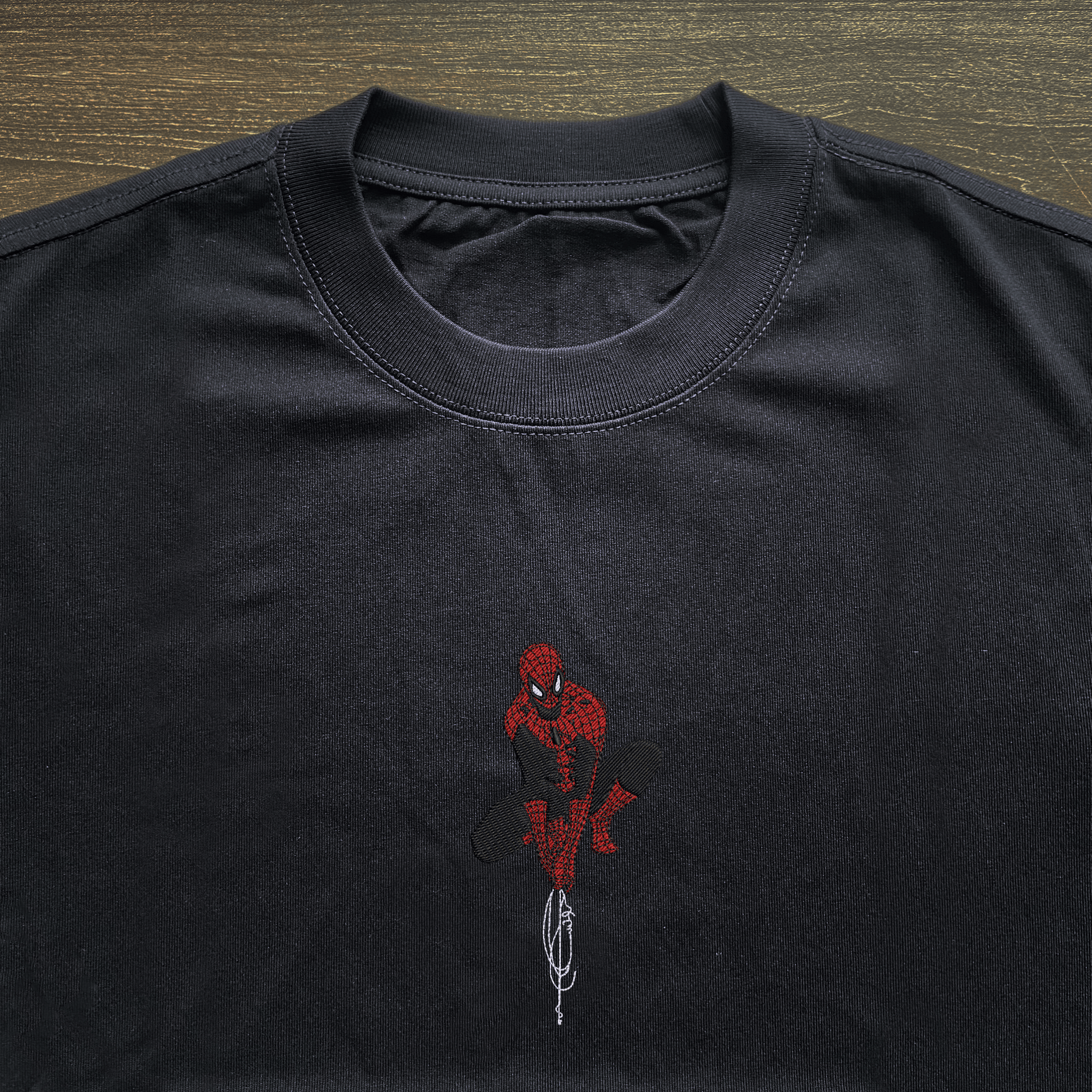 Simple Spider-Man Embroidered T-Shirt