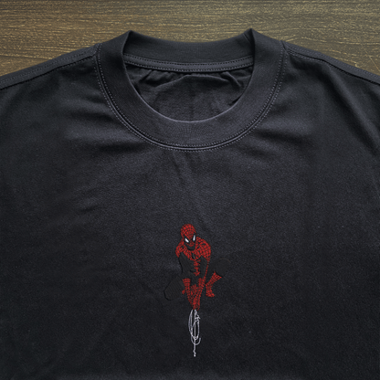 Simple Spider-Man Embroidered T-Shirt