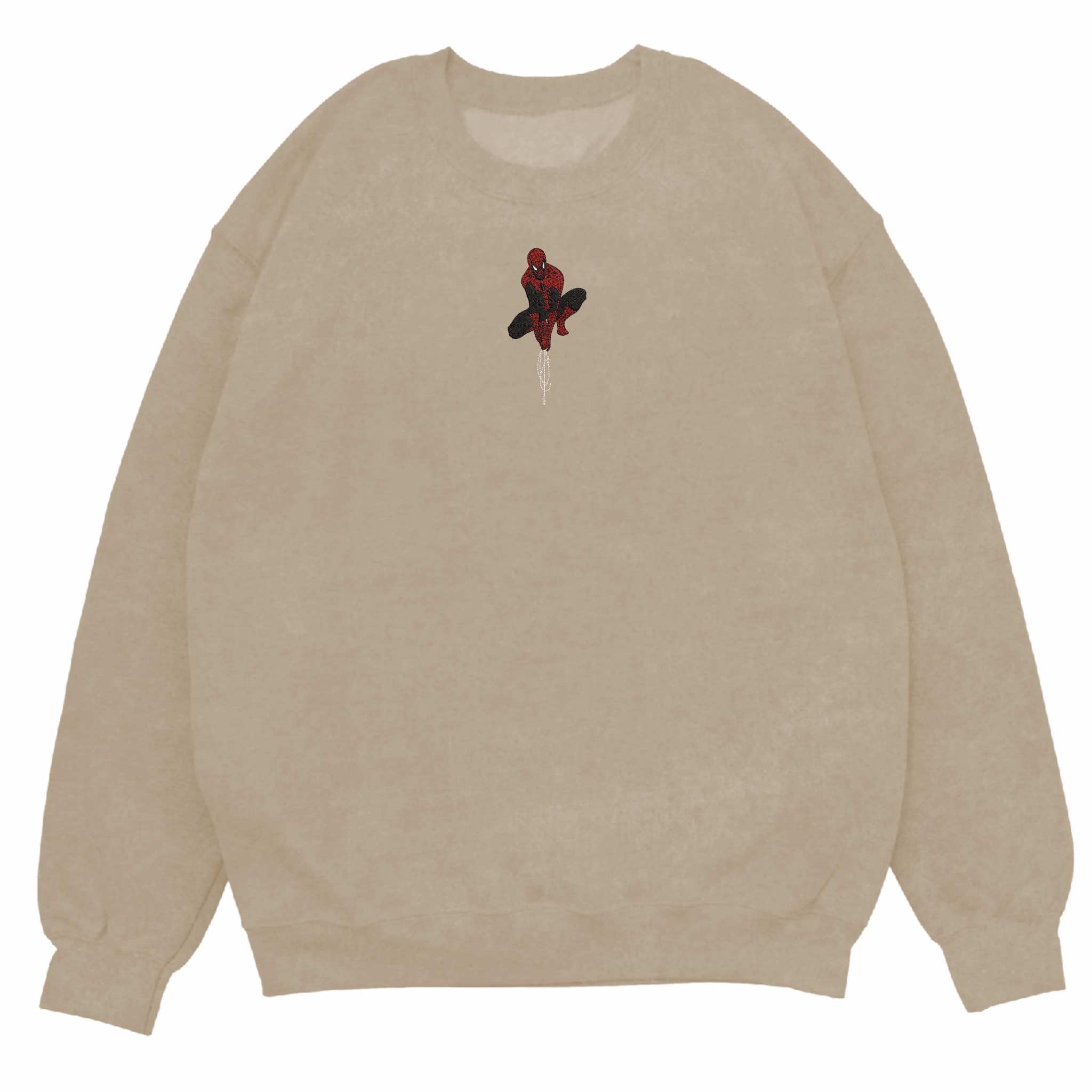 Simple Spider-Man Embroidered Crewneck Sweatshirt