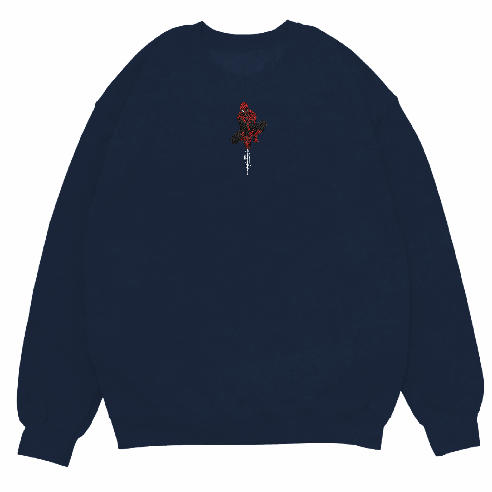 Simple Spider-Man Embroidered Crewneck Sweatshirt