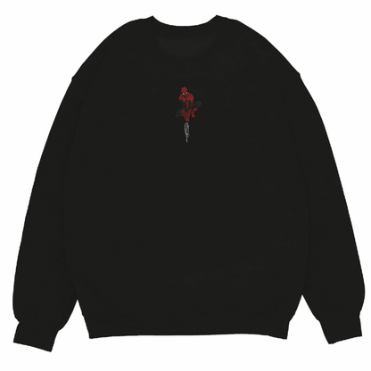 Simple Spider-Man Embroidered Crewneck Sweatshirt