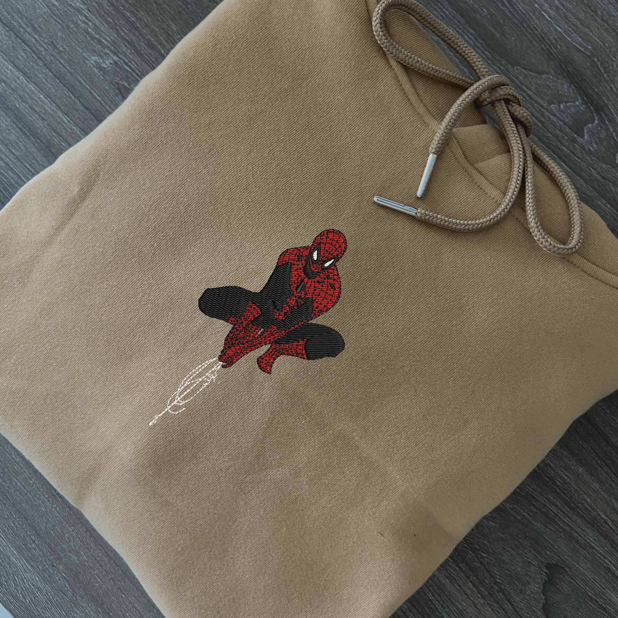 Simple Spider-Man Embroidered Hoodie