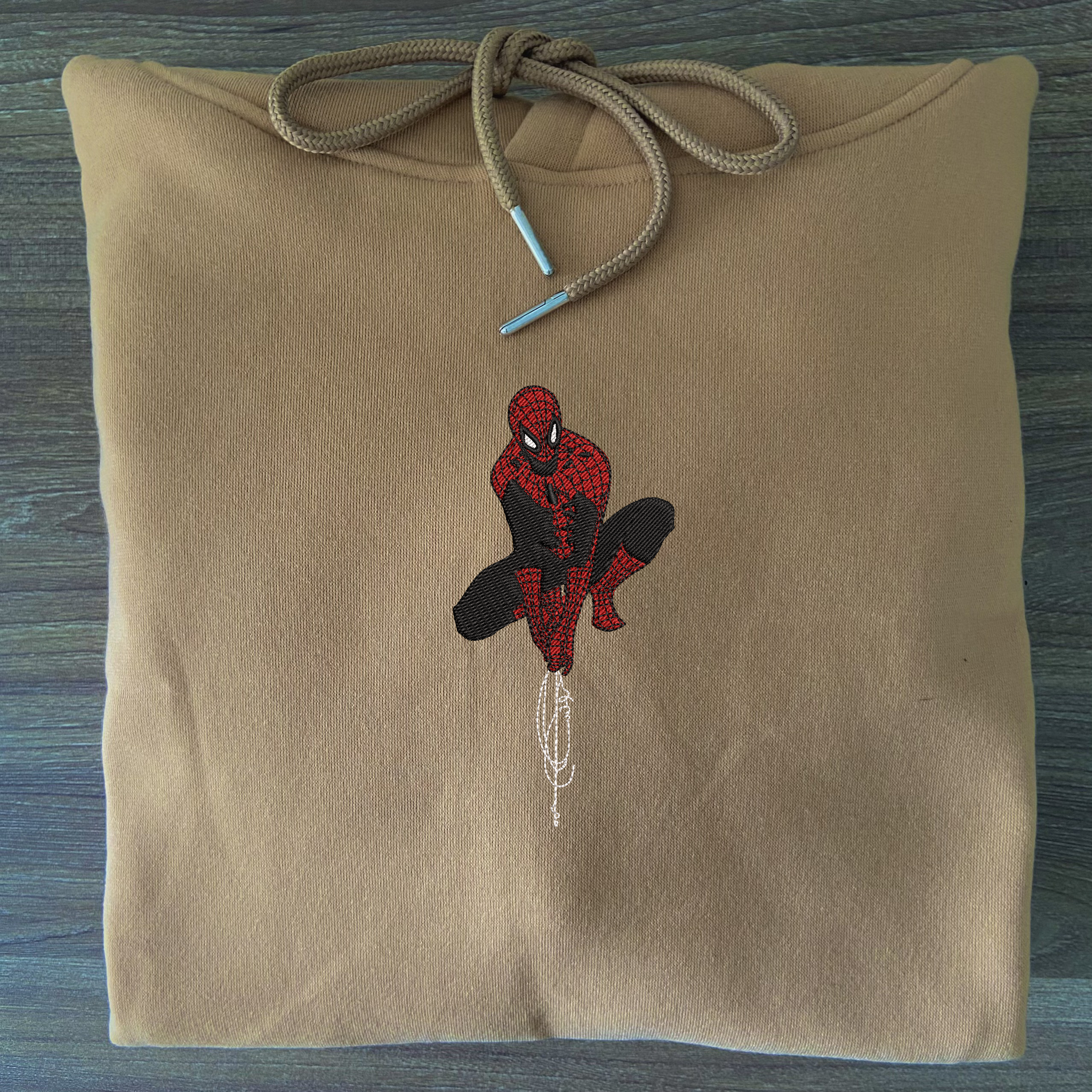 Simple Spider-Man Embroidered Hoodie