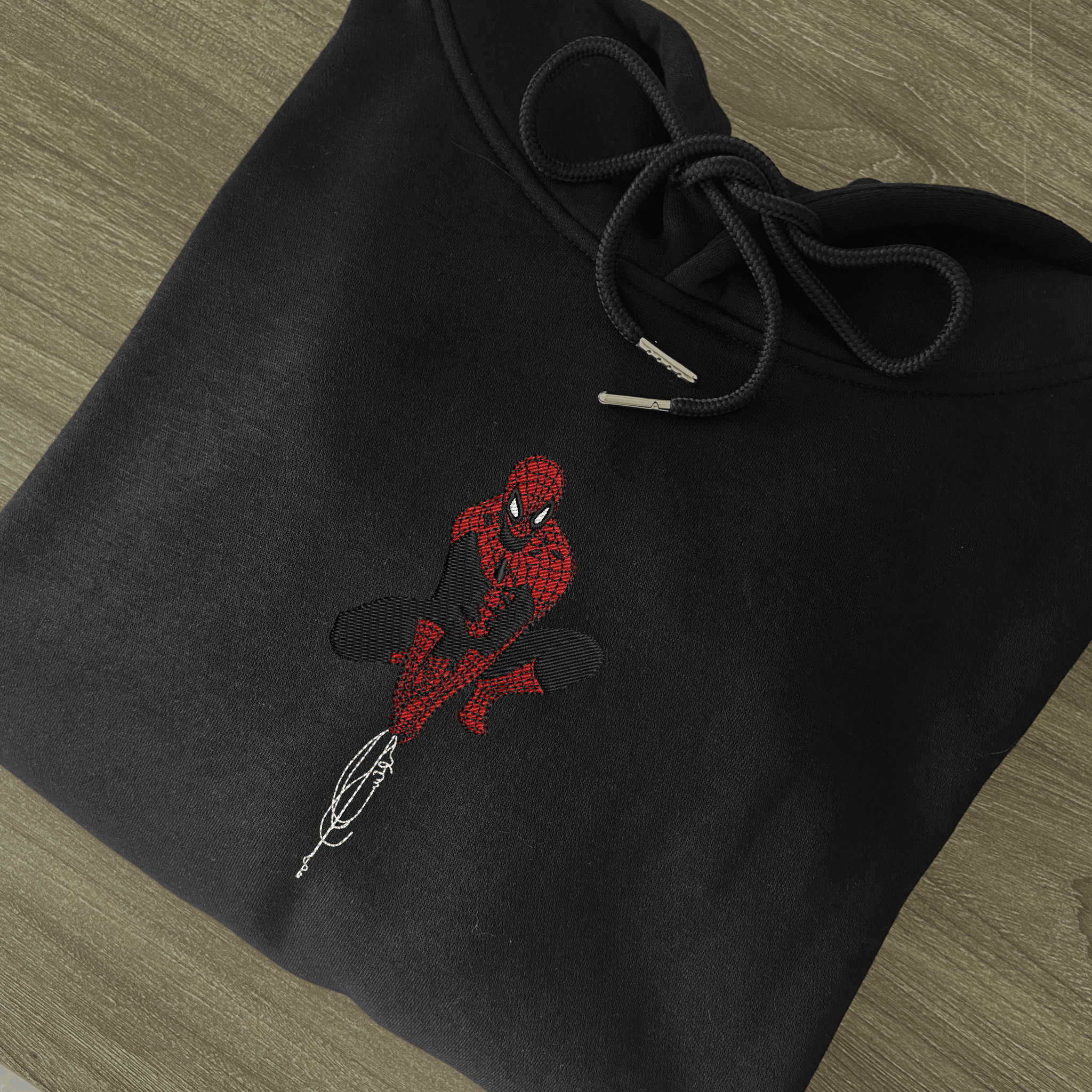 Simple Spider-Man Embroidered Hoodie